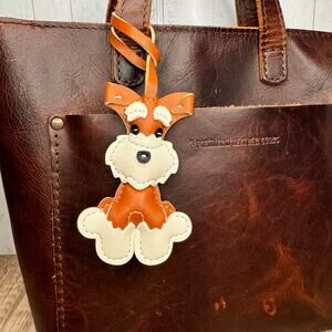 Honey Brown Dog Purse Charm Schnauzer Bag Charm Purse Dog lover Gift NEW